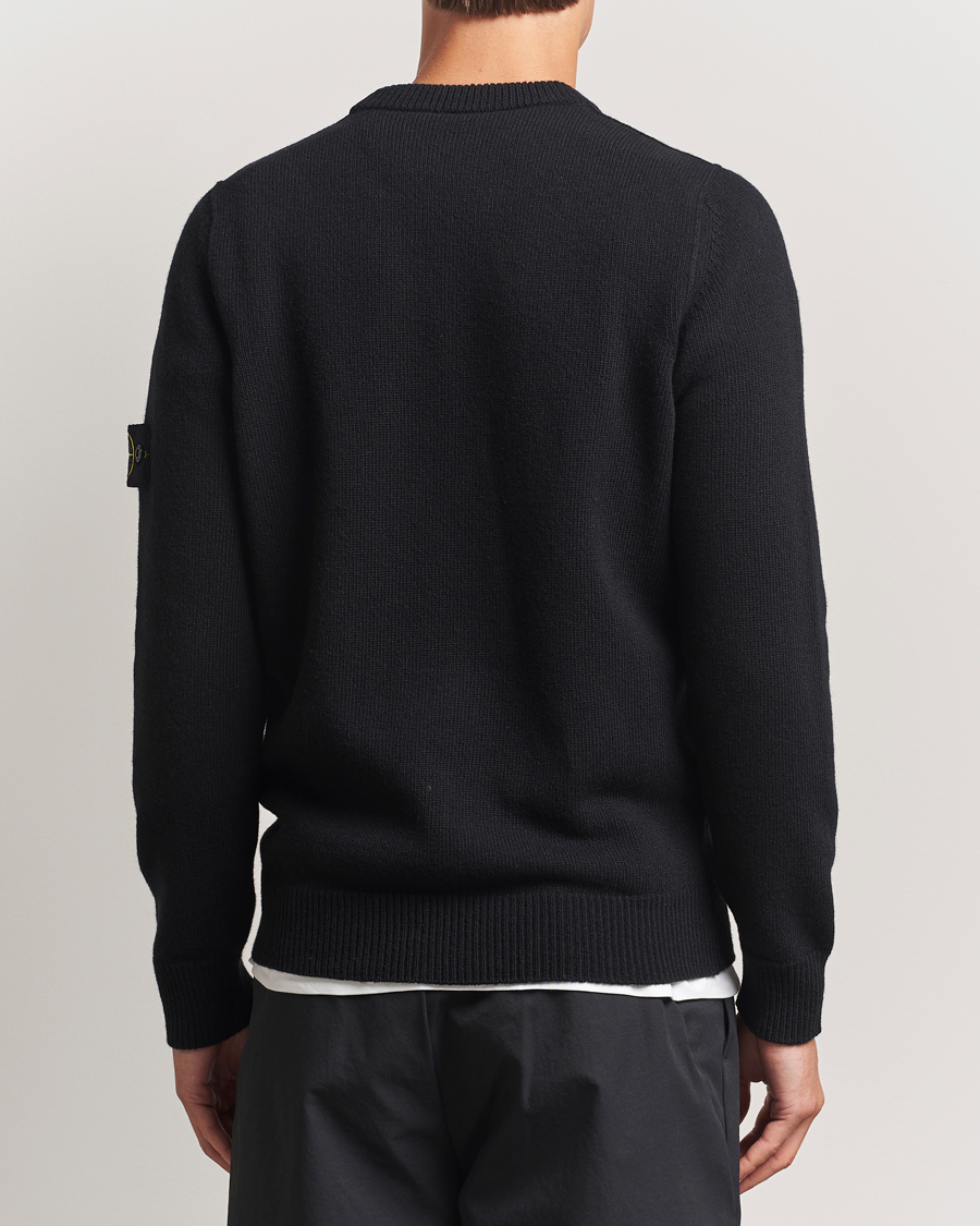 Uomini | Maglieria | Stone Island | Knitted Lambswool Crew Neck Black