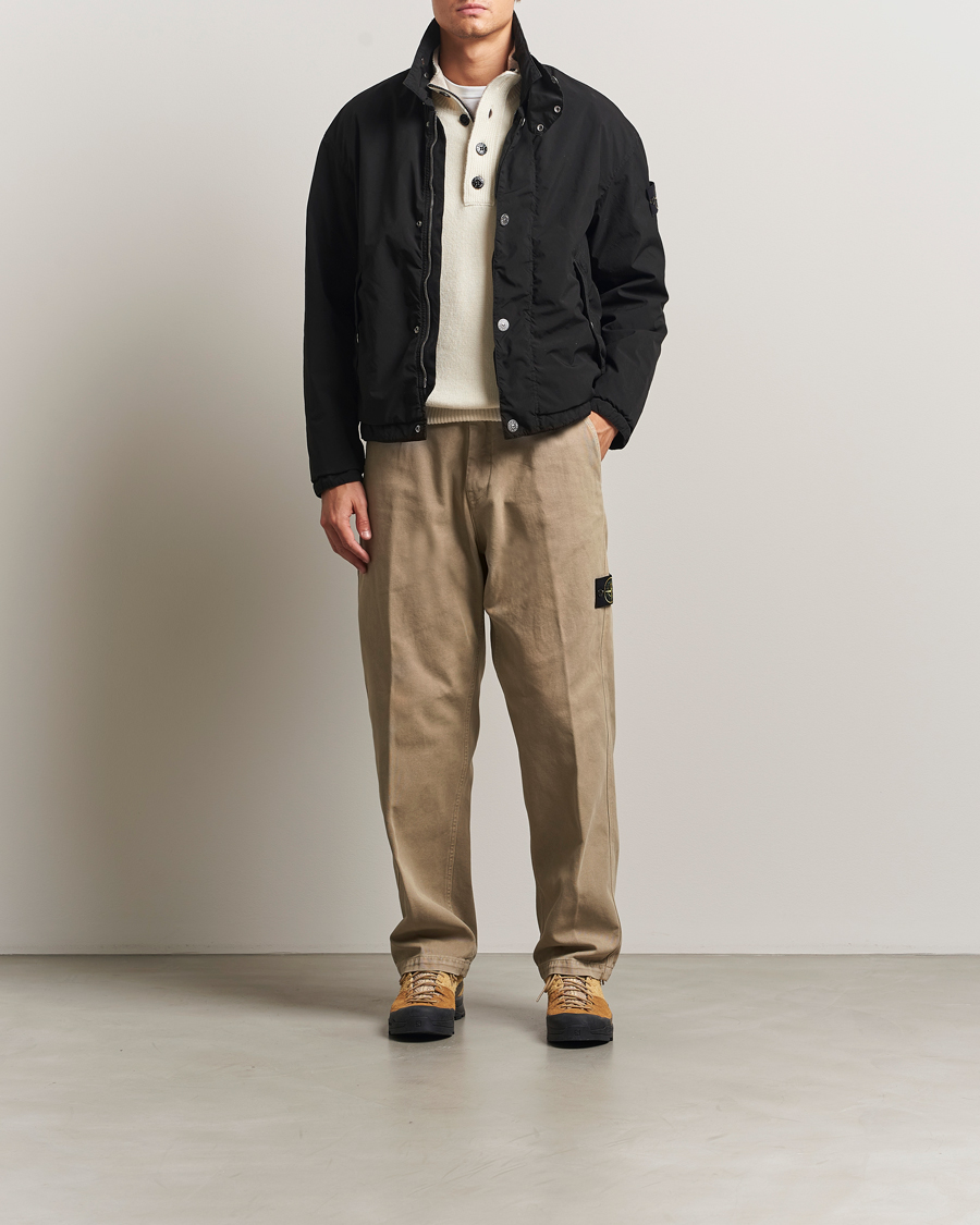 Uomini | Pantaloni | Stone Island | Panama Cotton Old Effect Trousers Desert