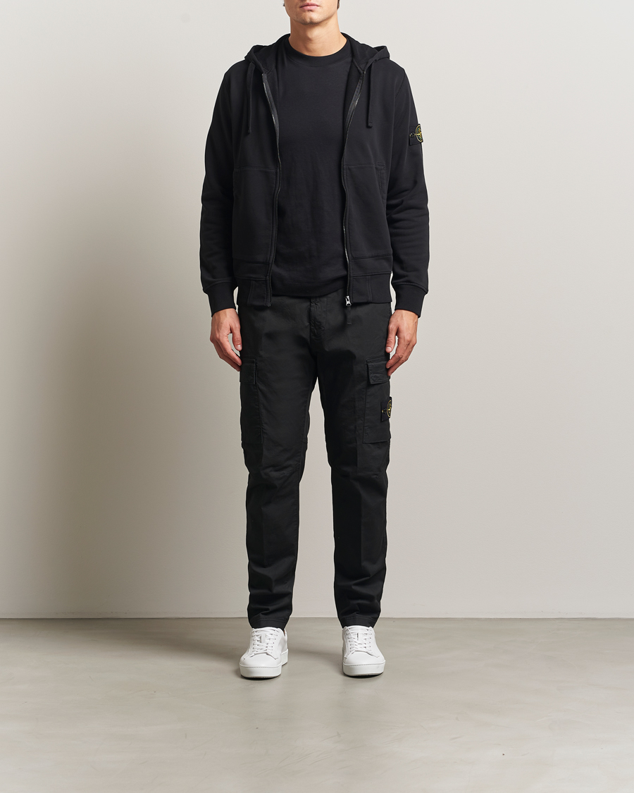 Uomini | Pantaloni | Stone Island | Supima Cotton Stretch Cargo Trousers Black