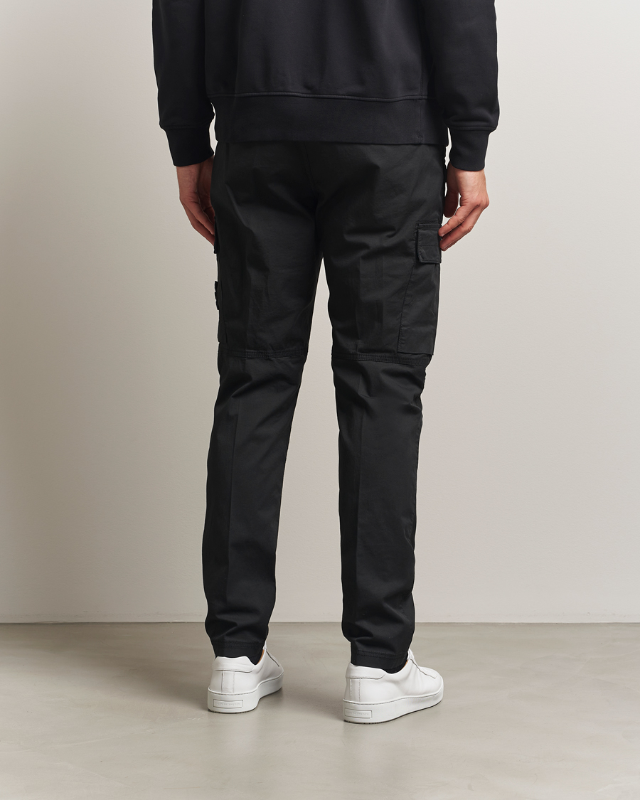 Uomini | Pantaloni | Stone Island | Supima Cotton Stretch Cargo Trousers Black
