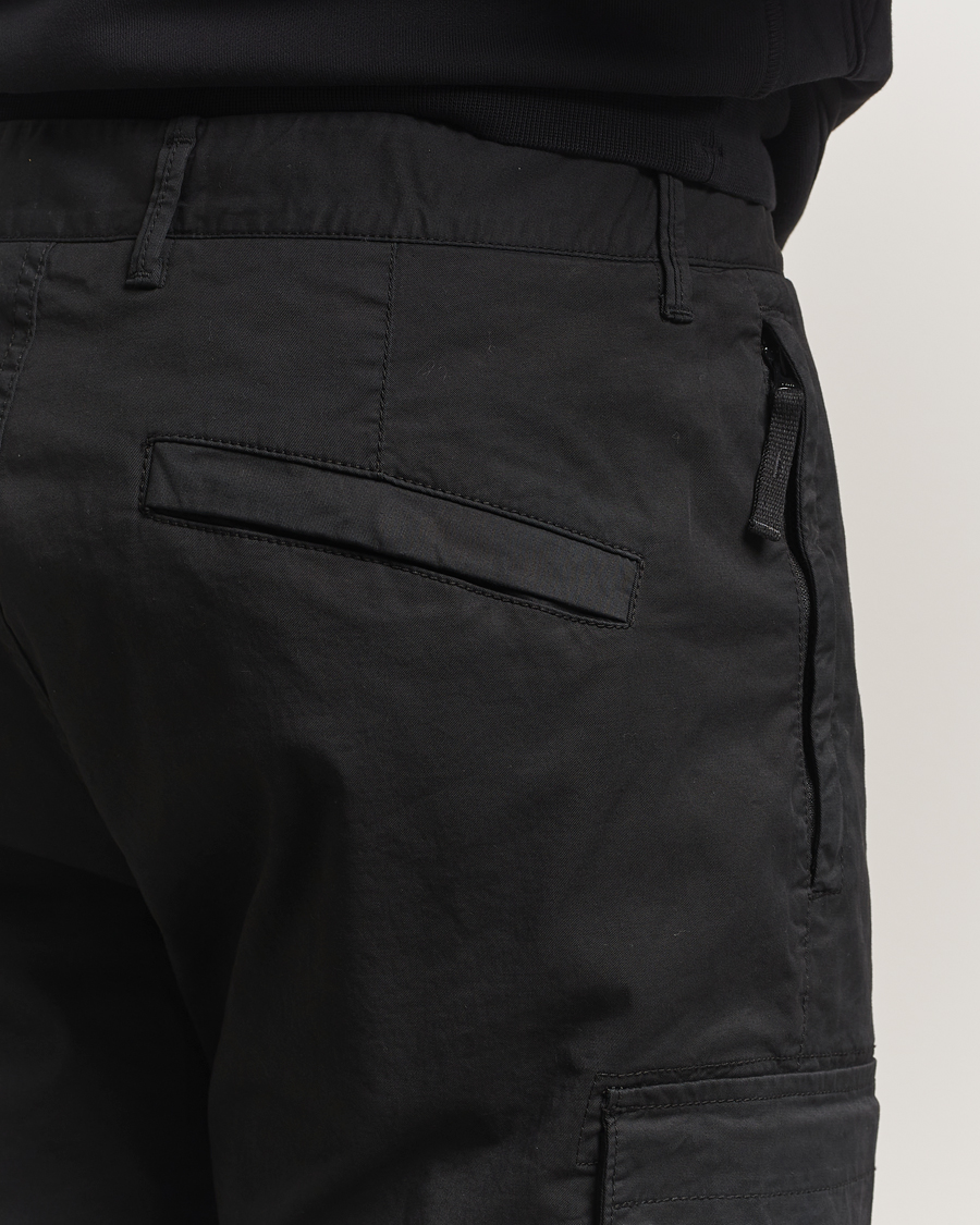 Uomini | Pantaloni | Stone Island | Supima Cotton Stretch Cargo Trousers Black