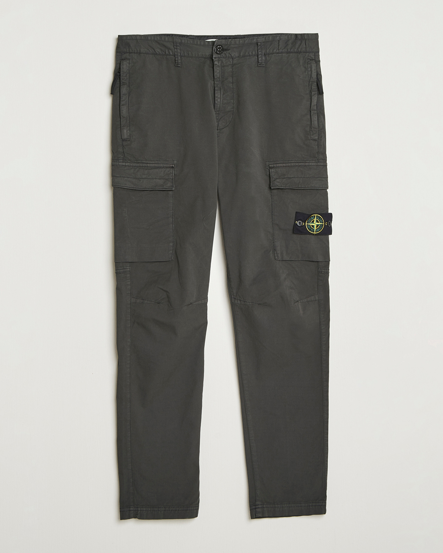 Uomini | Pantaloni | Stone Island | Supima Cotton Stretch Cargo Trousers Lead Grey