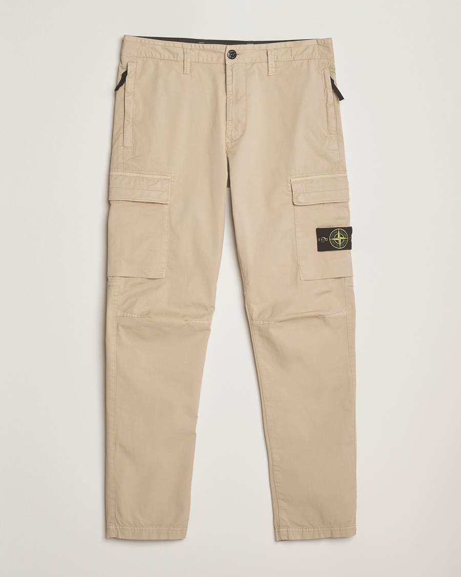 Uomini | Pantaloni | Stone Island | Supima Cotton Stretch Cargo Trousers Desert