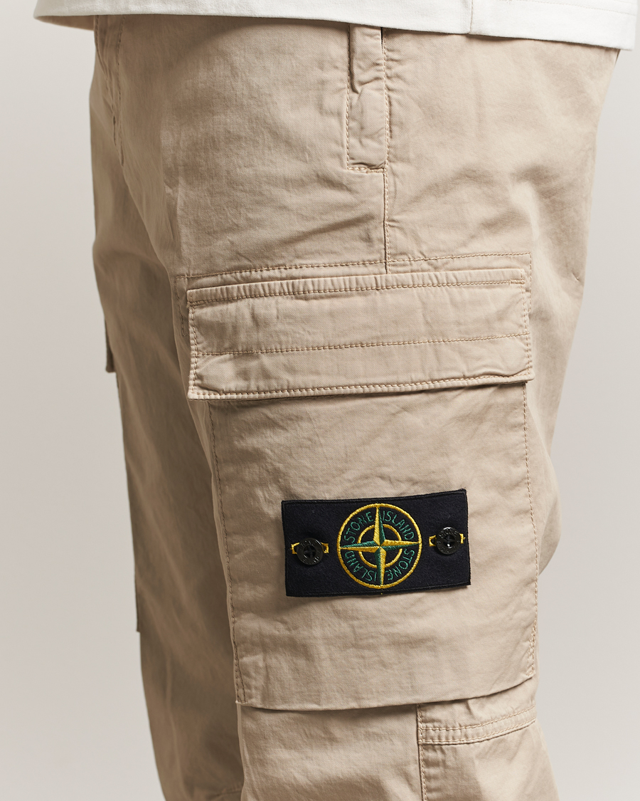 Uomini | Pantaloni | Stone Island | Supima Cotton Stretch Cargo Trousers Desert