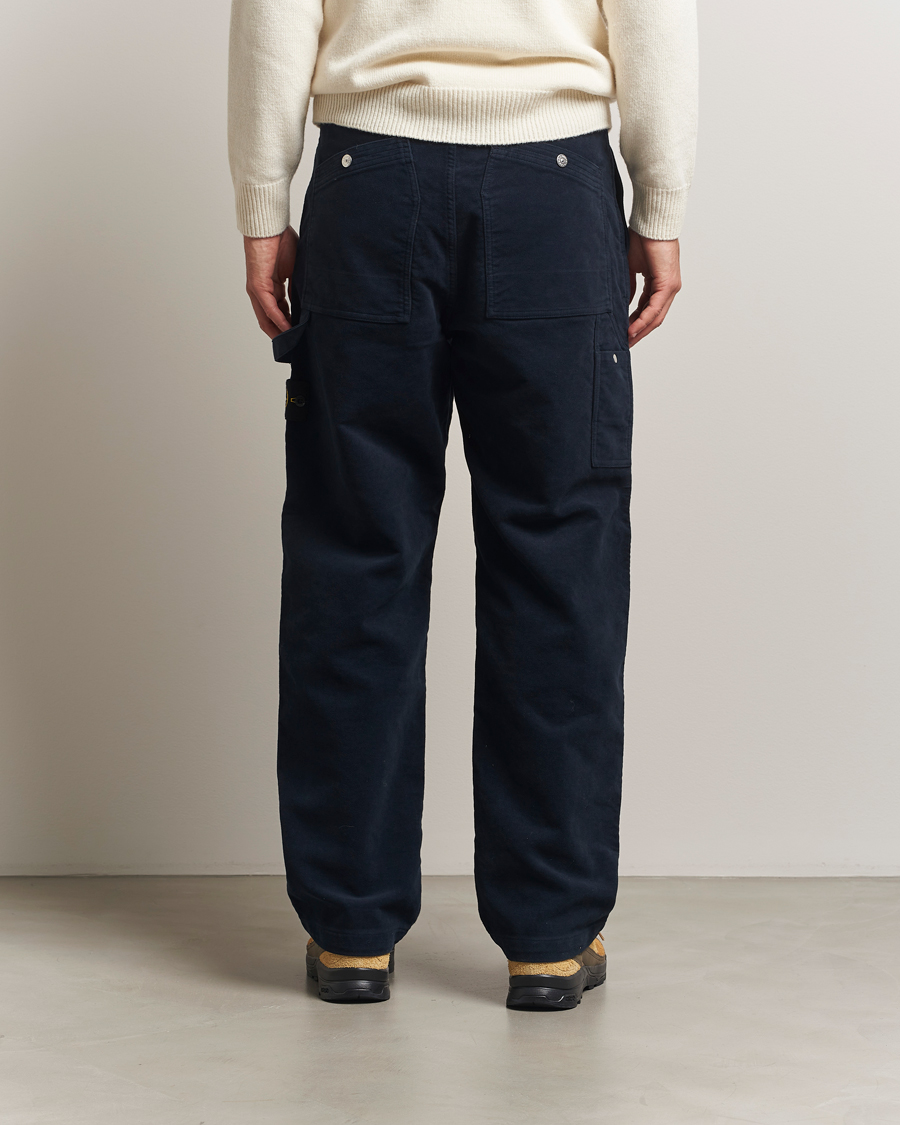 Uomini | Pantaloni | Stone Island | Cotton Moleskin Trousers Navy