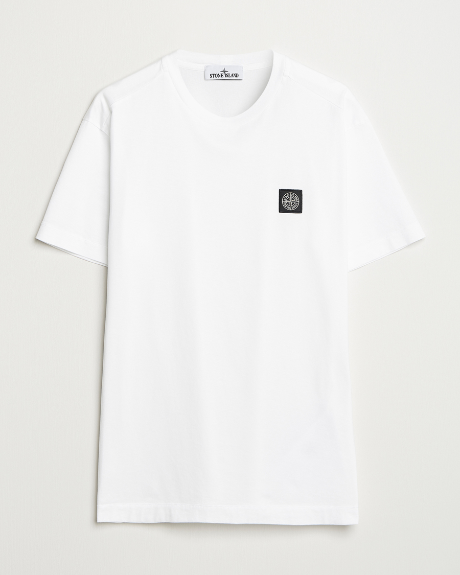 Uomini | T-shirt | Stone Island | Garment Dyed Cotton Jersey T-Shirt White
