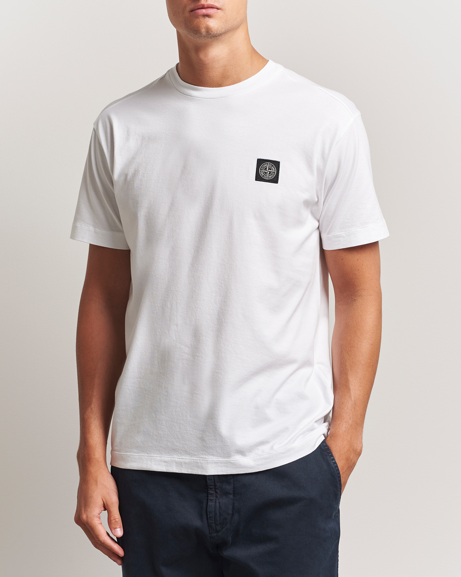 Uomini | T-shirt | Stone Island | Garment Dyed Cotton Jersey T-Shirt White