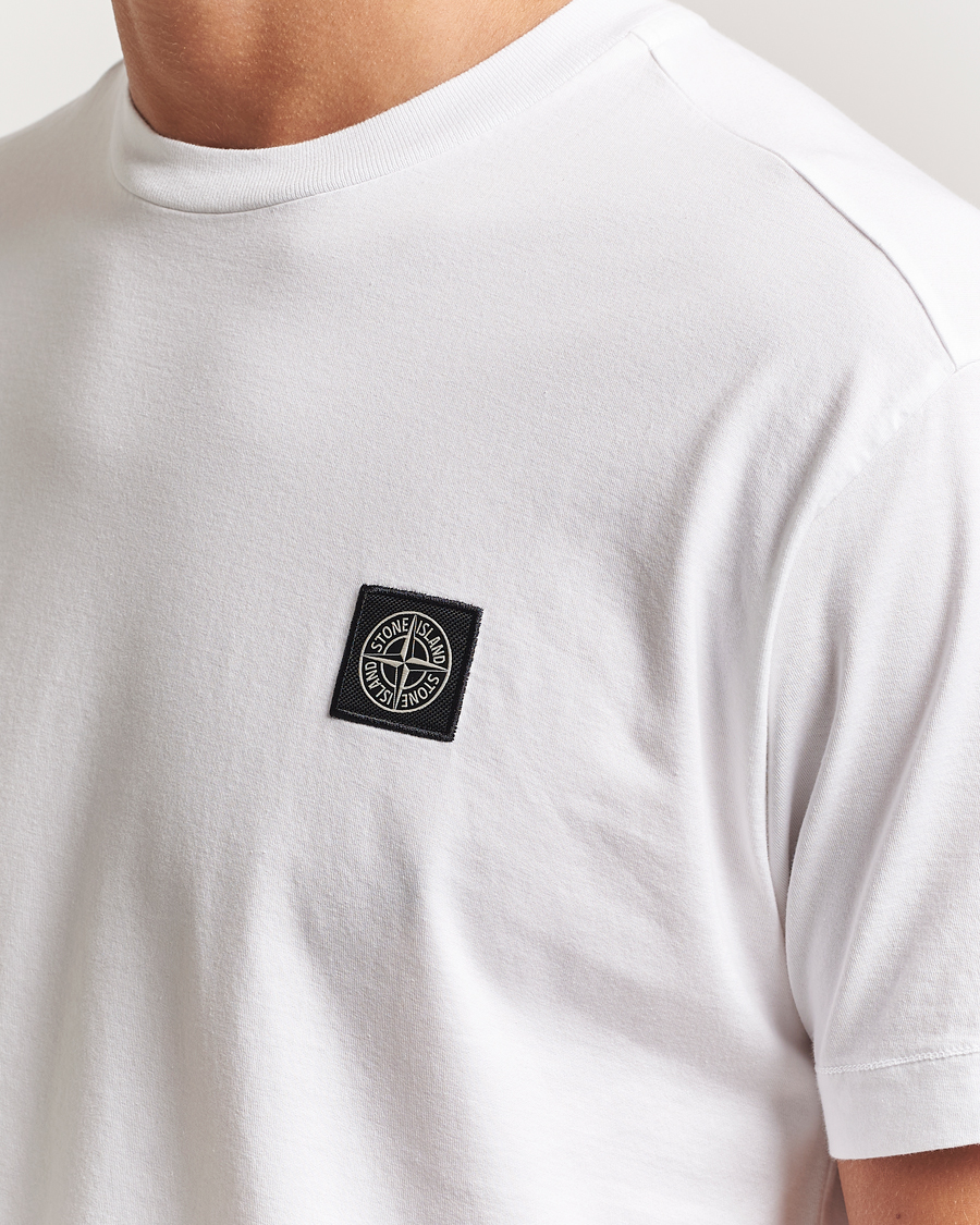 Uomini | T-shirt | Stone Island | Garment Dyed Cotton Jersey T-Shirt White