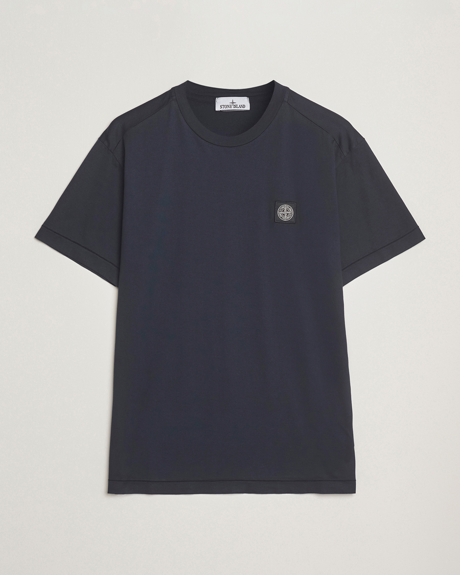 Uomini | T-shirt | Stone Island | Garment Dyed Cotton Jersey T-Shirt Navy