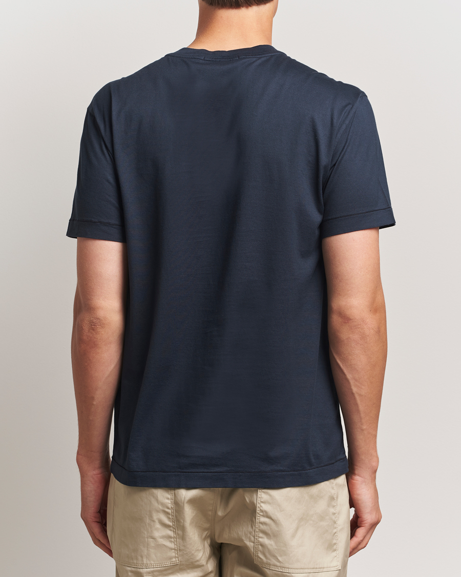 Uomini | T-shirt | Stone Island | Garment Dyed Cotton Jersey T-Shirt Navy