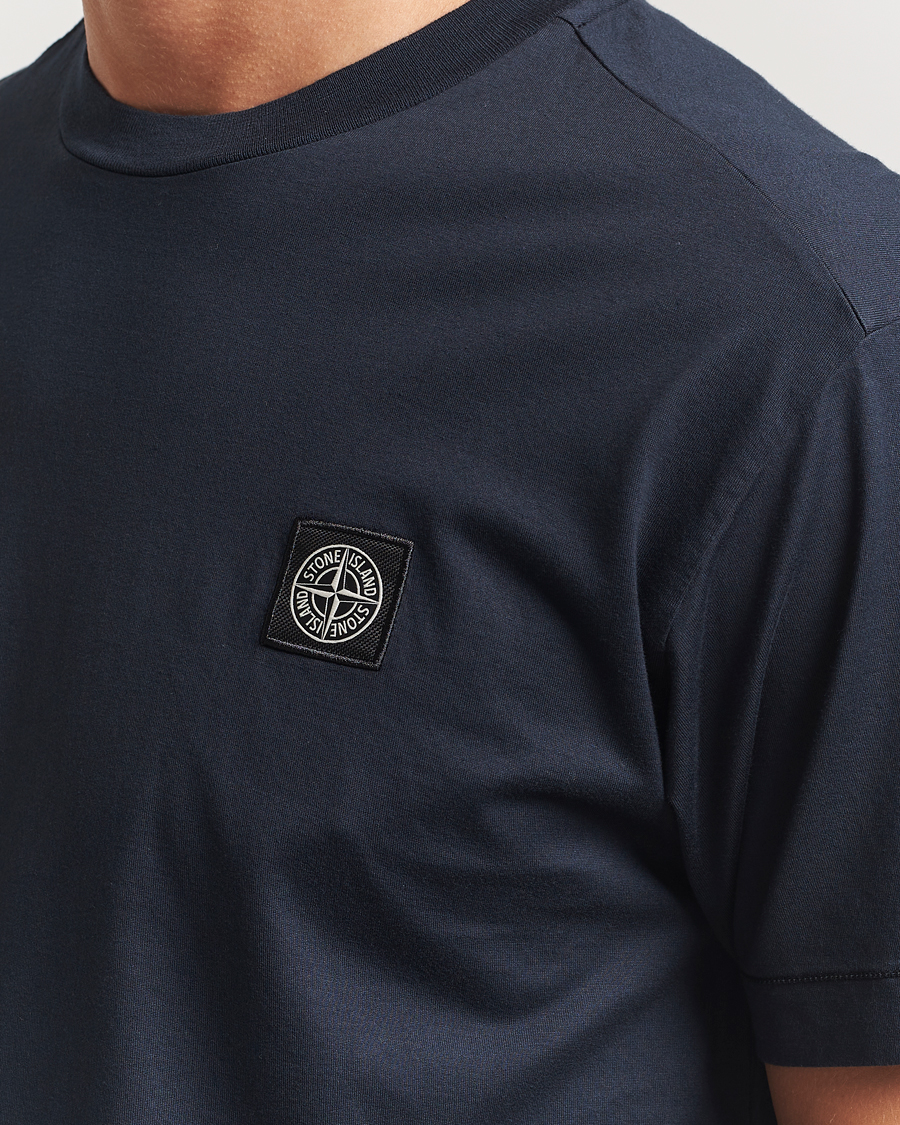 Uomini | T-shirt | Stone Island | Garment Dyed Cotton Jersey T-Shirt Navy