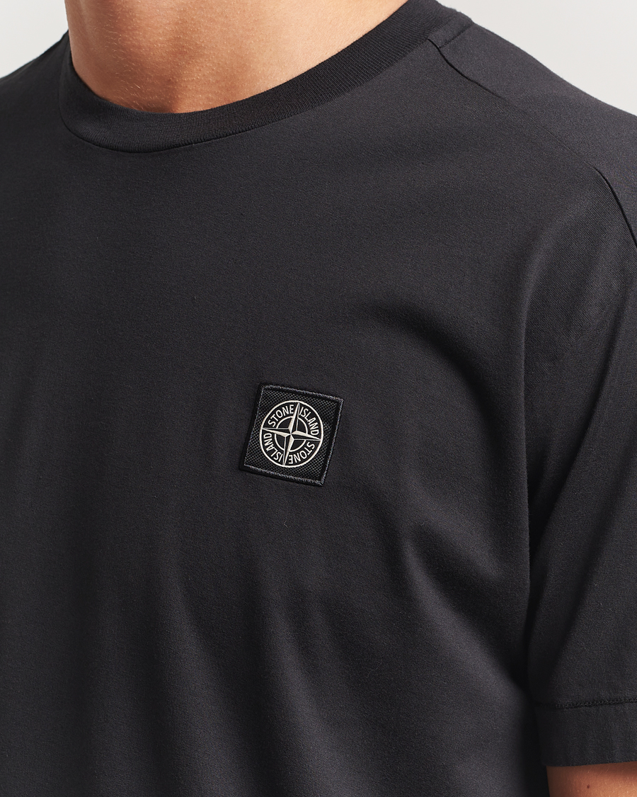 Uomini | T-shirt | Stone Island | Garment Dyed Cotton Jersey T-Shirt Black