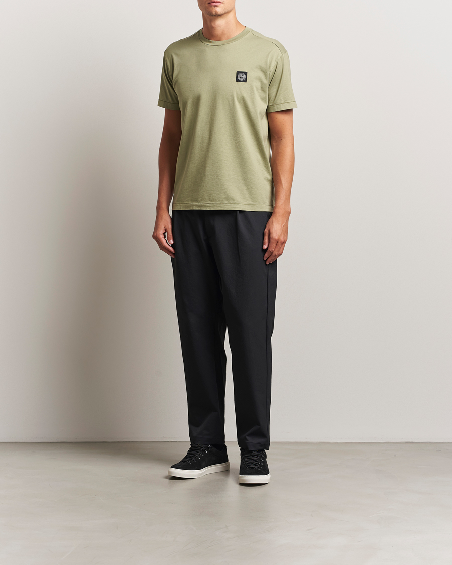Uomini | T-shirt | Stone Island | Garment Dyed Cotton Jersey T-Shirt Sage
