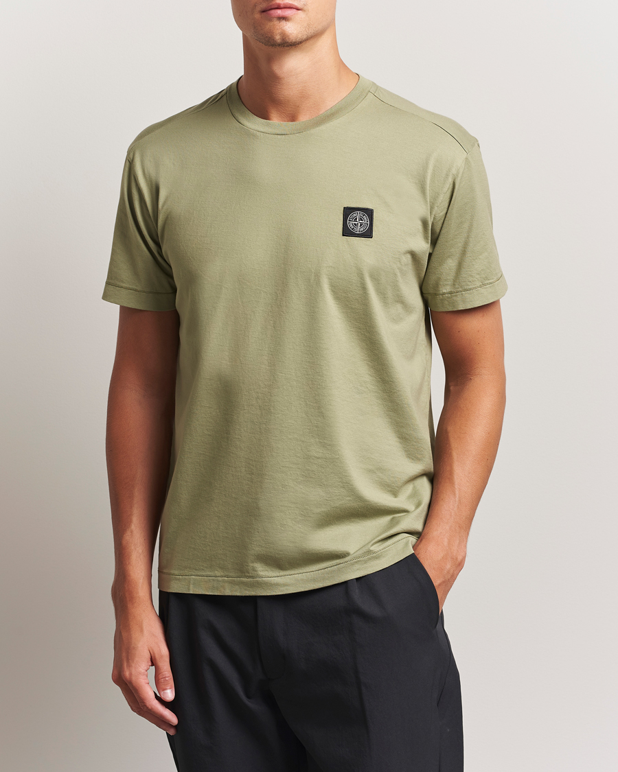Uomini | T-shirt | Stone Island | Garment Dyed Cotton Jersey T-Shirt Sage
