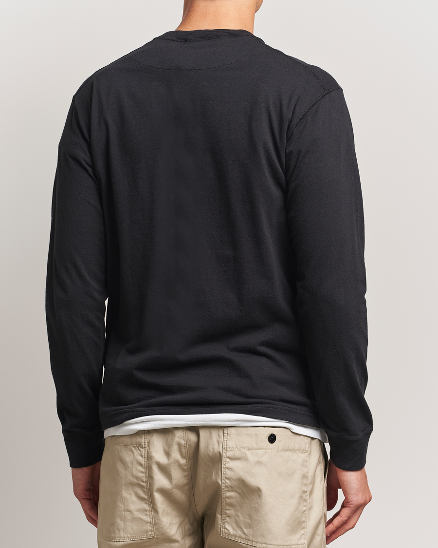 Uomini | T-shirt | Stone Island | Long Sleeve Garment Dyed Cotton Jersey T-Shirt Black