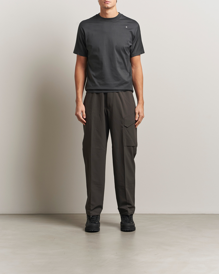 Uomini | T-shirt | Stone Island | Stellina Mercerized Cotton T-Shirt Lead Grey