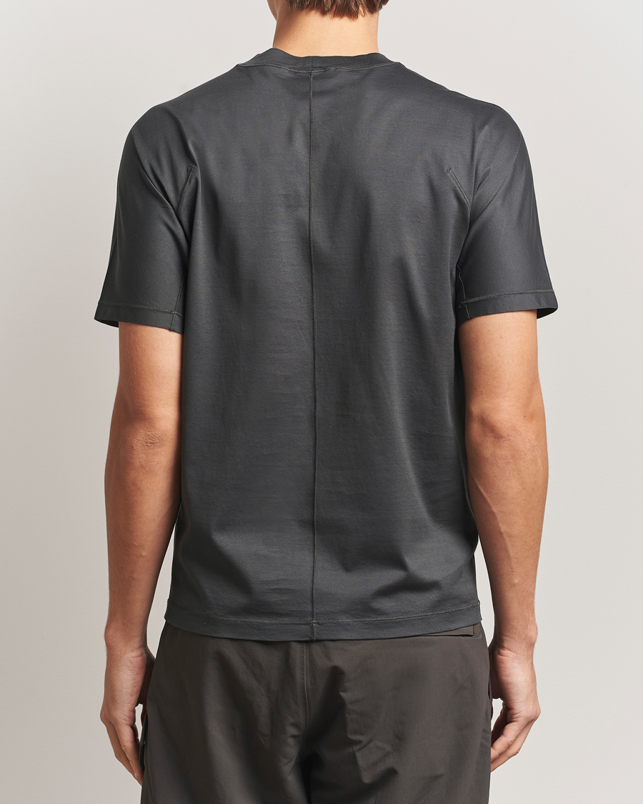 Uomini | T-shirt | Stone Island | Stellina Mercerized Cotton T-Shirt Lead Grey