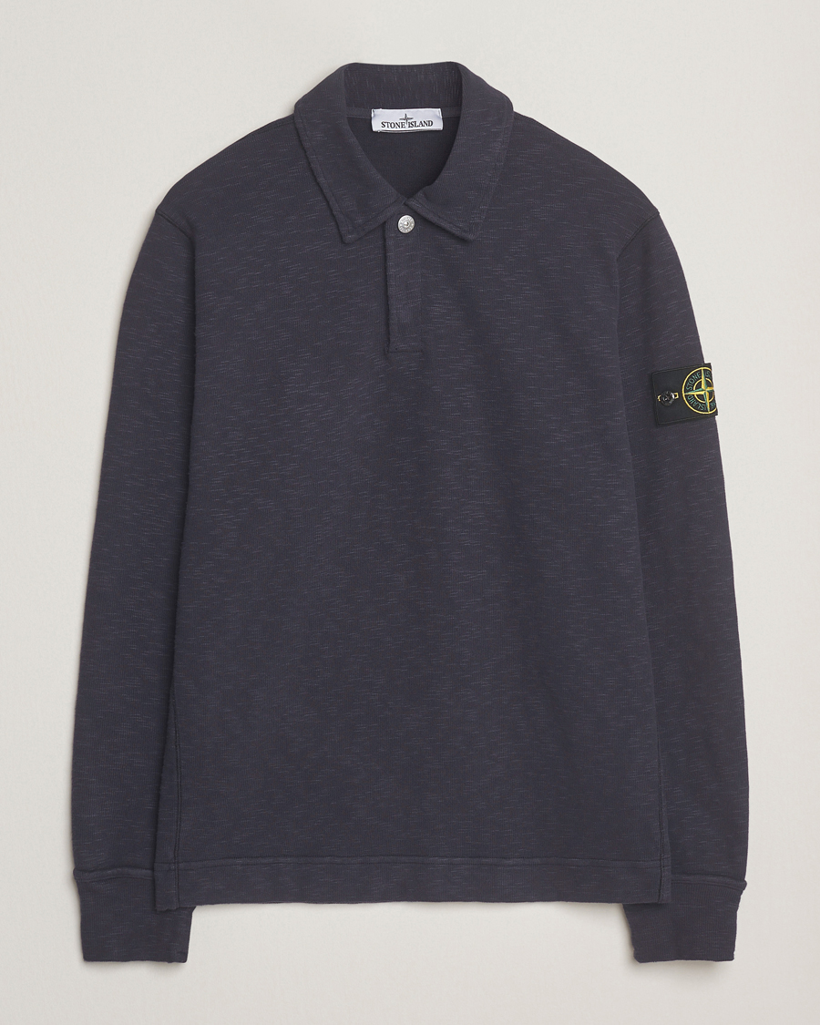 Uomini | Maglieria | Stone Island | Vanisé Brushed Heavy Cotton Polo Ink