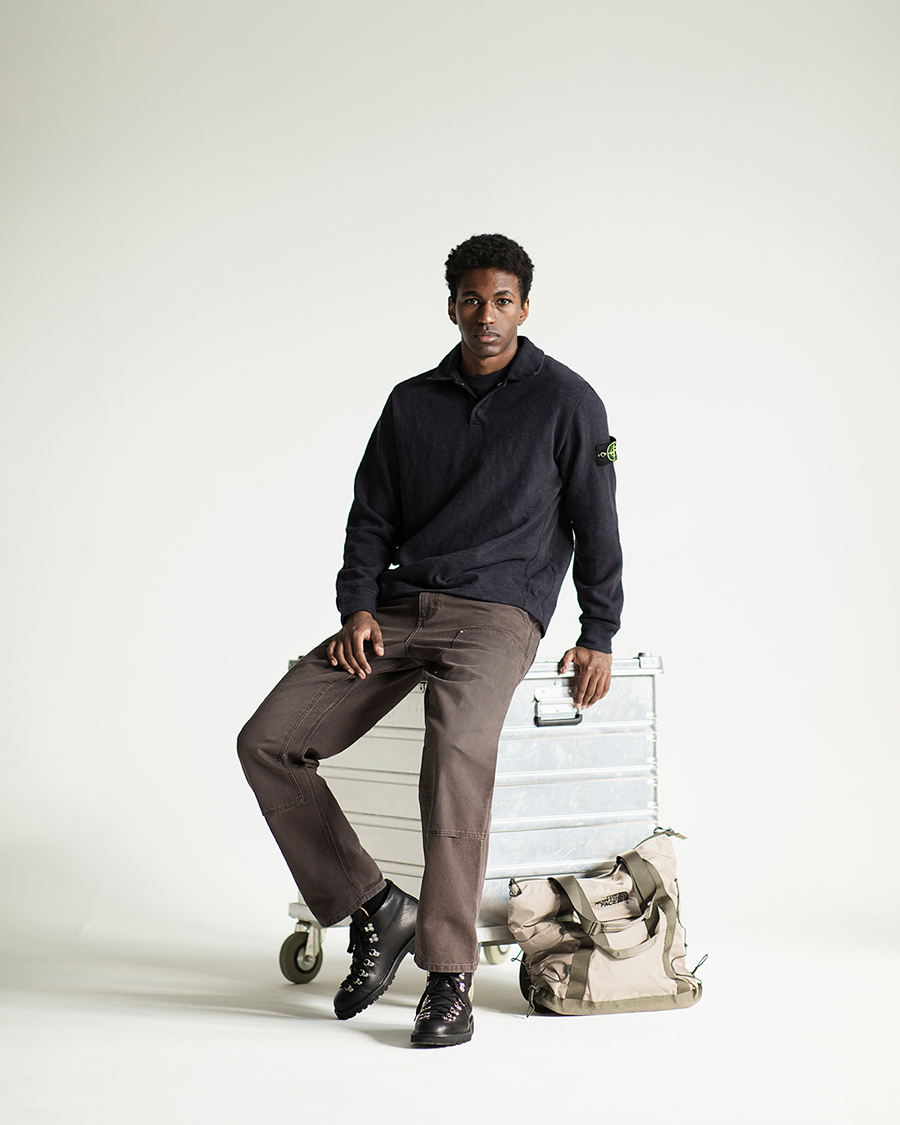 Uomini | Maglieria | Stone Island | Vanisé Brushed Heavy Cotton Polo Ink