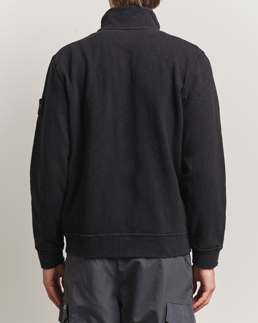 Uomini | Maglieria | Stone Island | Vanisé Brushed Heavy Cotton Full Zip Black