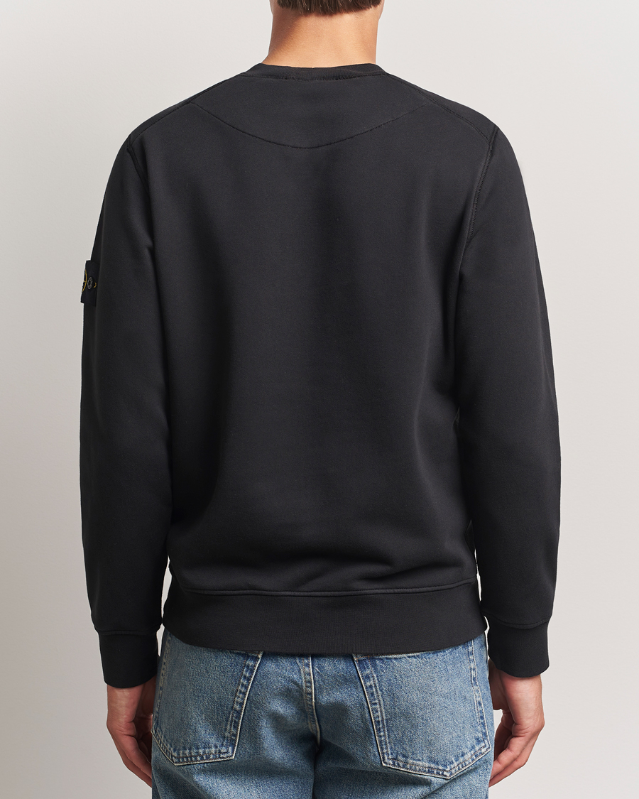 Uomini | Maglieria | Stone Island | Garment Dyed Fleece Sweatshirt Black
