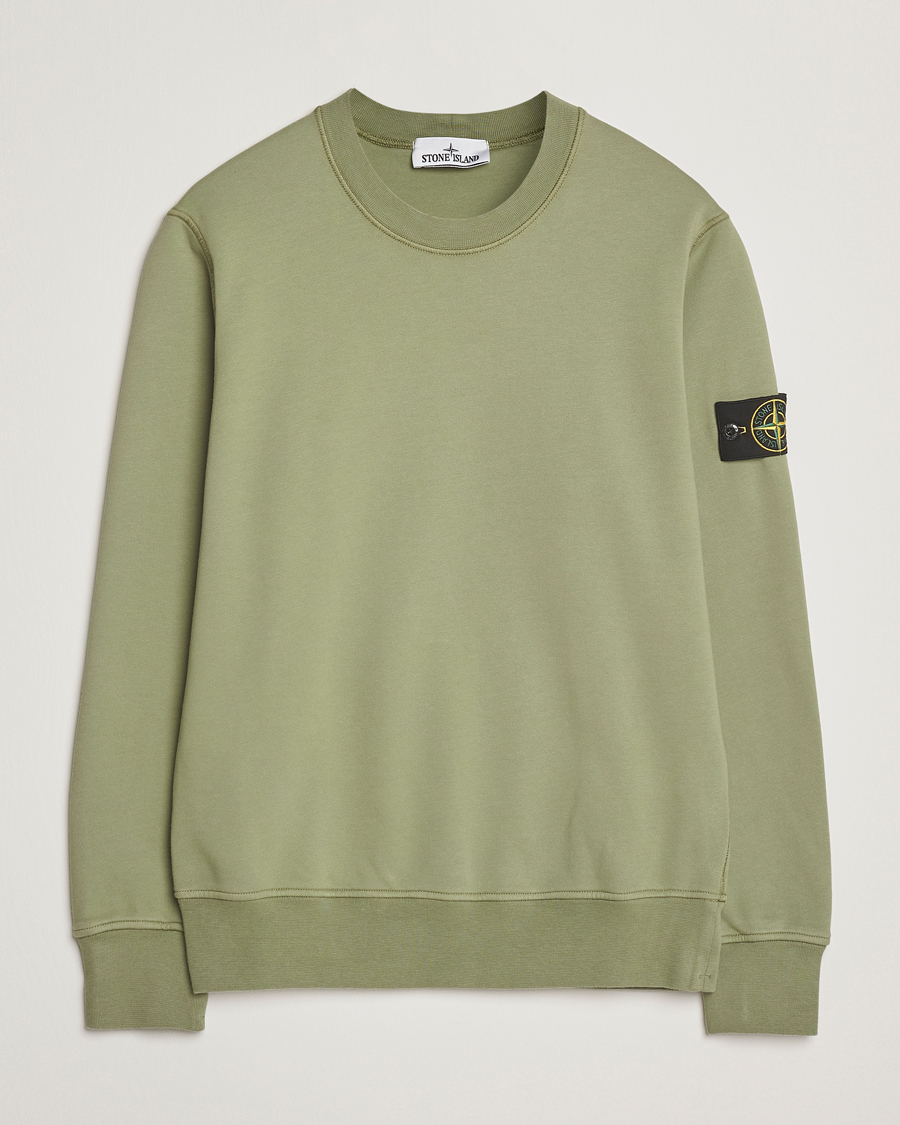 Uomini | Maglieria | Stone Island | Garment Dyed Fleece Sweatshirt Sage