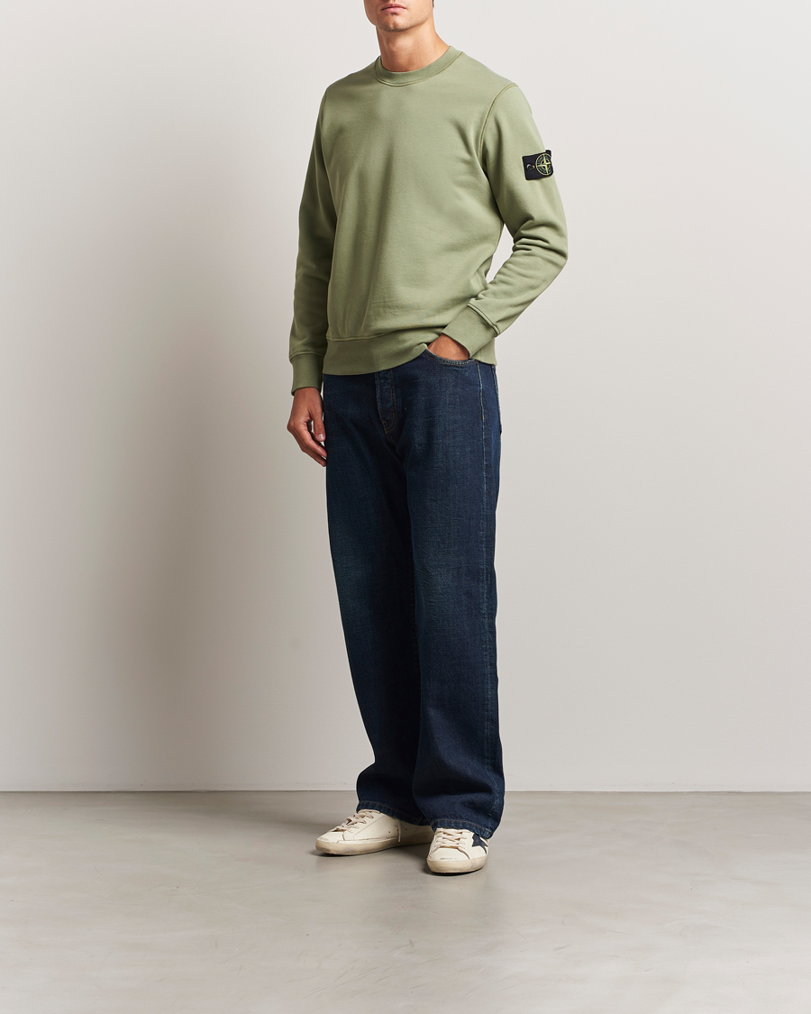 Uomini | Maglieria | Stone Island | Garment Dyed Fleece Sweatshirt Sage