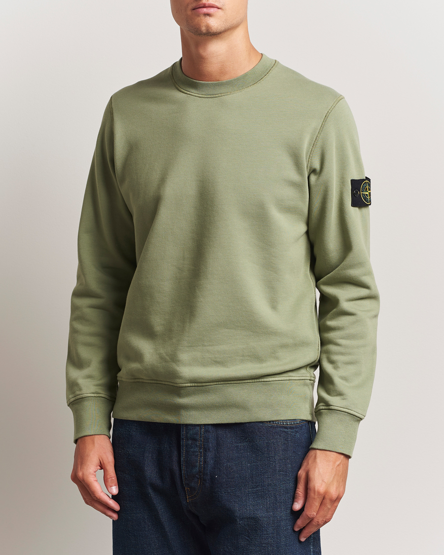 Uomini | Maglieria | Stone Island | Garment Dyed Fleece Sweatshirt Sage