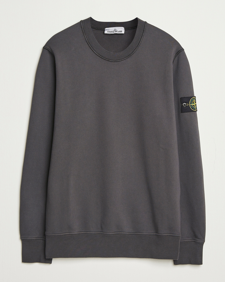 Uomini | Maglieria | Stone Island | Garment Dyed Fleece Sweatshirt Lead Grey