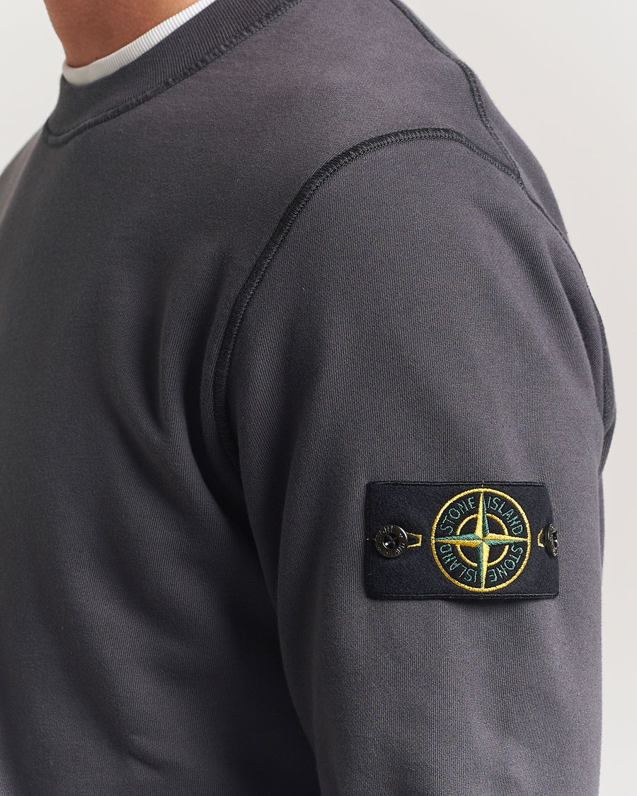 Uomini | Maglieria | Stone Island | Garment Dyed Fleece Sweatshirt Lead Grey