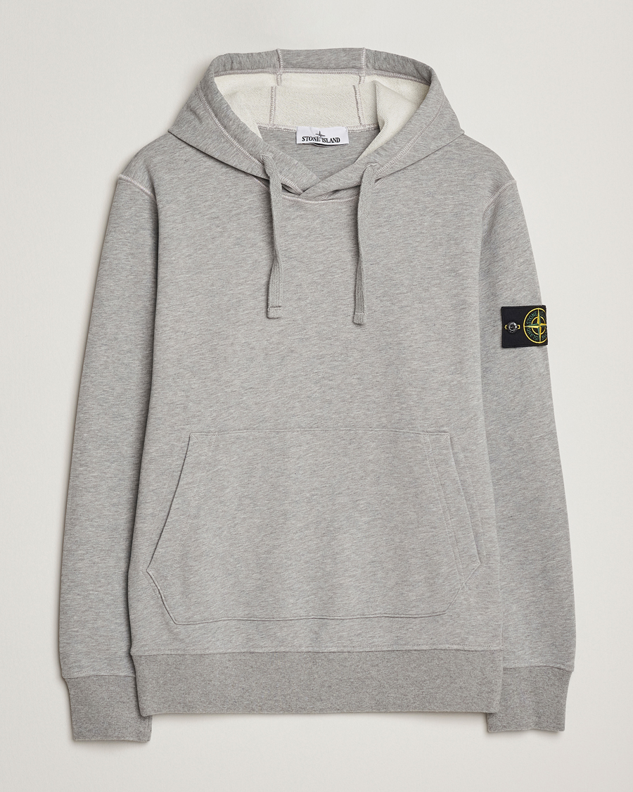 Uomini | Maglieria | Stone Island | Garment Dyed Fleece Hood Grey Melange
