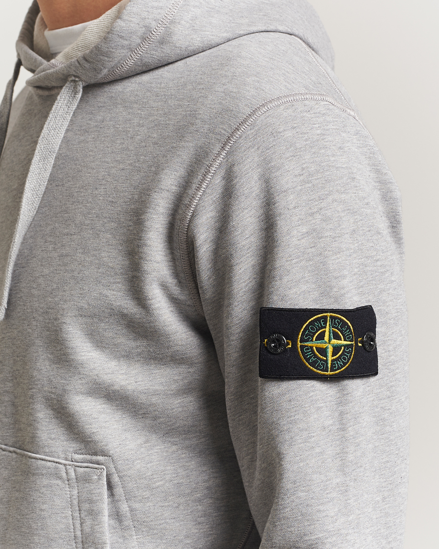 Uomini | Maglieria | Stone Island | Garment Dyed Fleece Hood Grey Melange