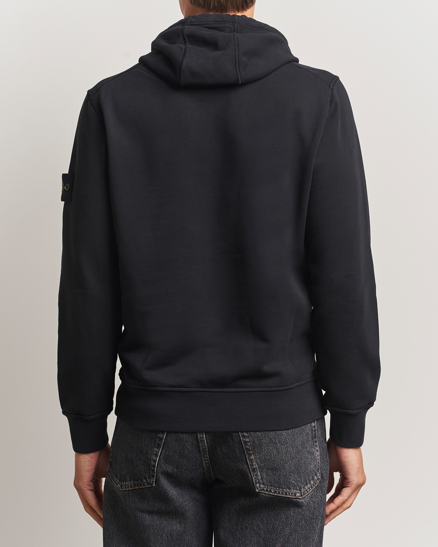 Uomini | Maglieria | Stone Island | Garment Dyed Fleece Hood Black