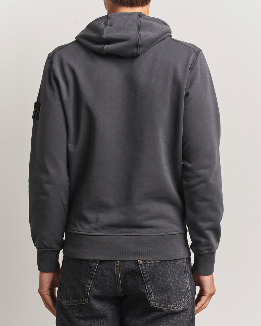 Uomini | Maglieria | Stone Island | Garment Dyed Fleece Hood Lead Grey