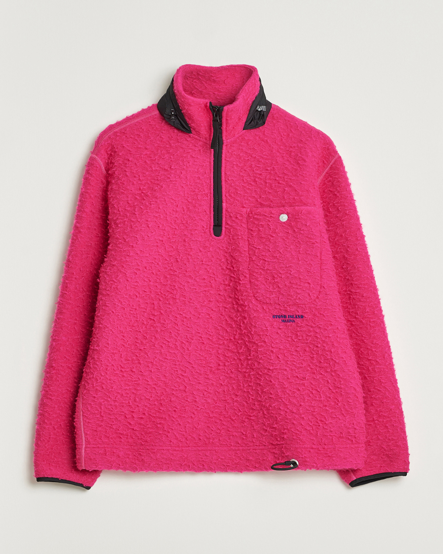 Uomini | Maglieria | Stone Island | Marina Ratteen Wool Half-Zip Fuxia