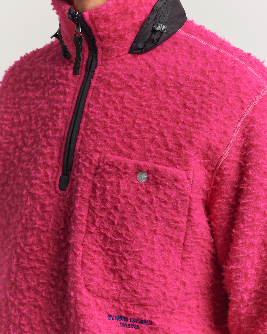 Uomini | Maglieria | Stone Island | Marina Ratteen Wool Half-Zip Fuxia