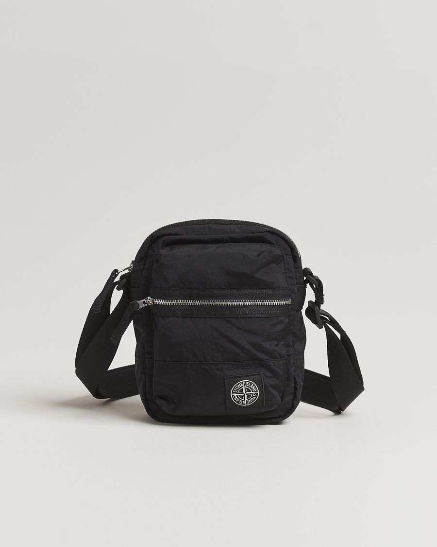 Uomini | Stone Island Nylon Metal Cross Body Bag Black | Stone Island | Nylon Metal Cross Body Bag Black