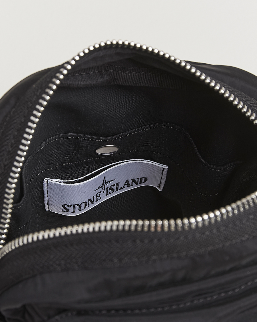 Uomini | Stone Island Nylon Metal Cross Body Bag Black | Stone Island | Nylon Metal Cross Body Bag Black