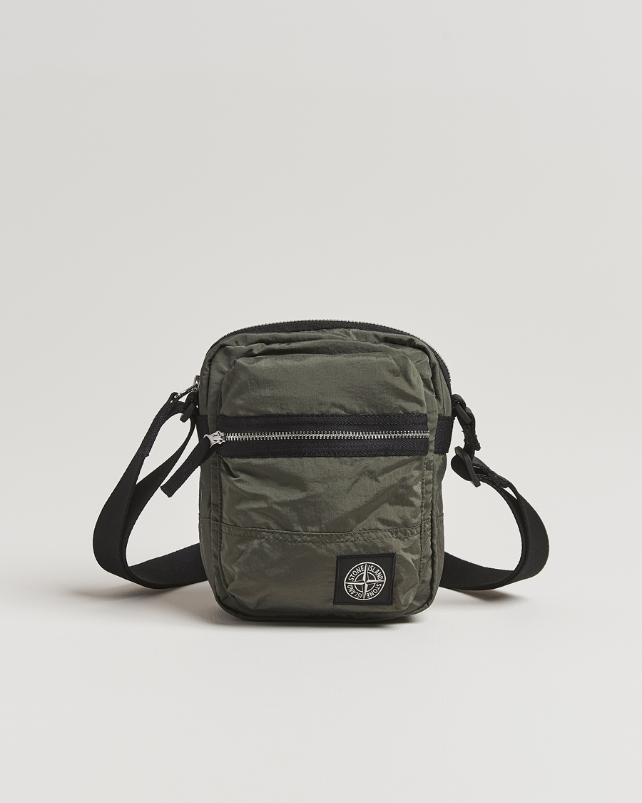 Uomini | Stone Island Nylon Metal Shoulder Pouch Musk | Stone Island | Nylon Metal Shoulder Pouch Musk