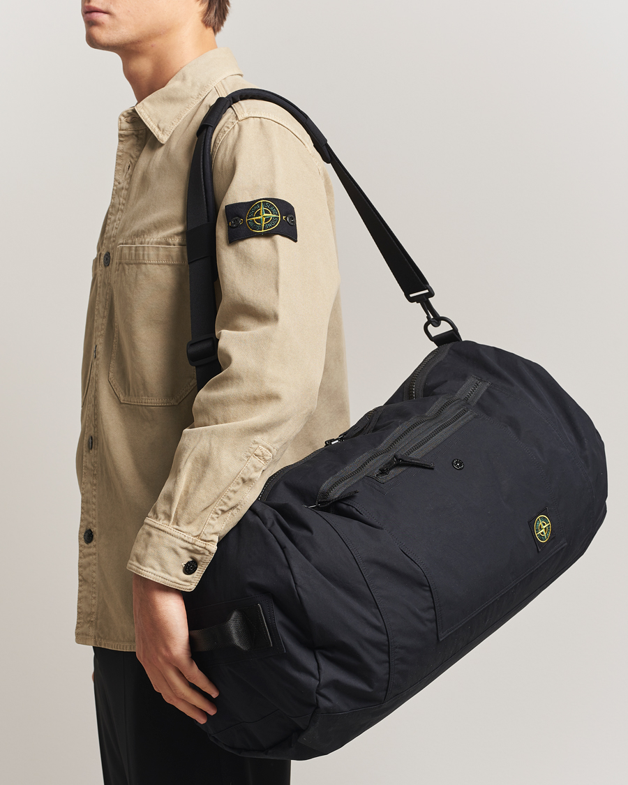 Uomini | Borse | Stone Island | Aluminum Tela Cotton Ripstop Weekendbag Black