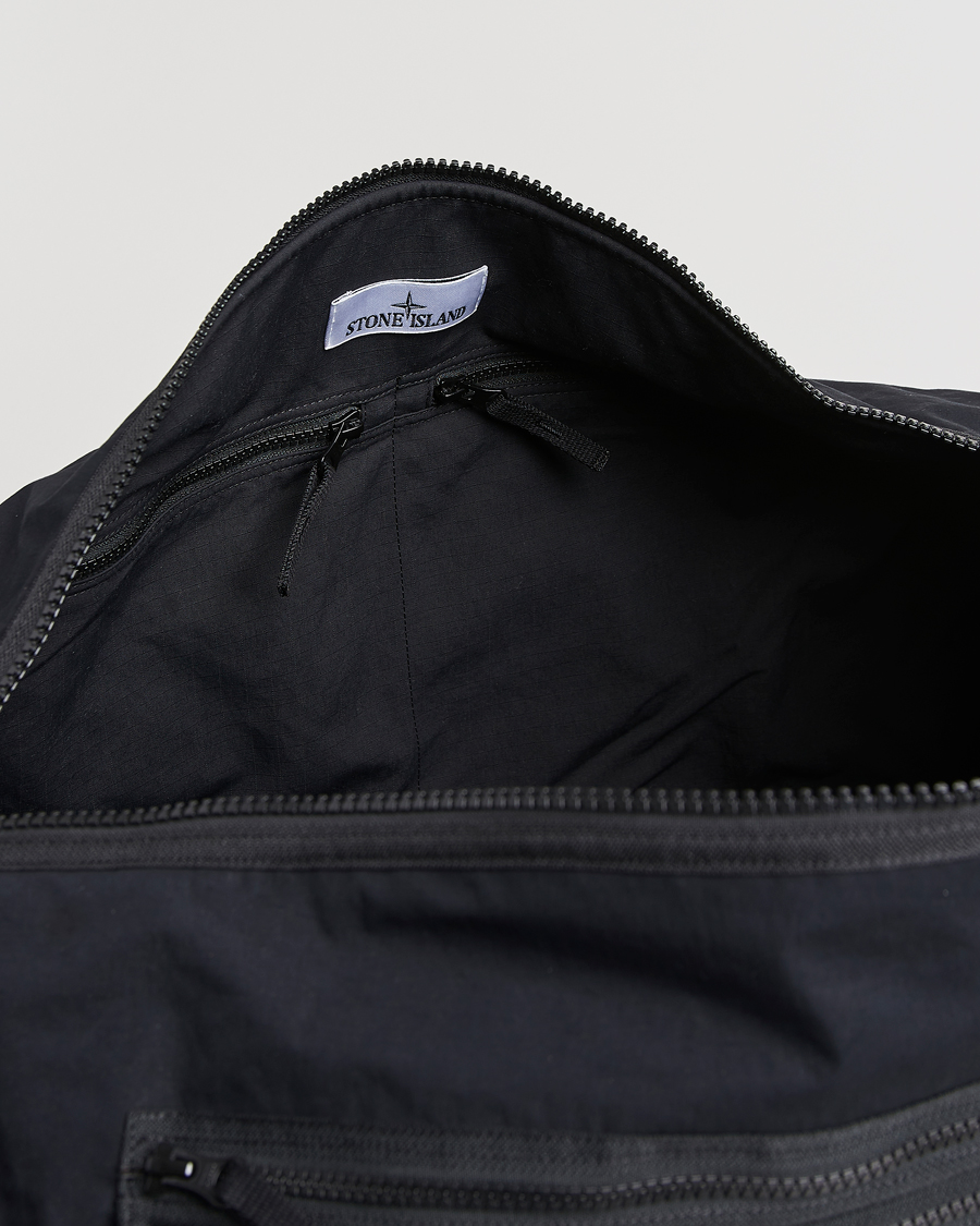 Uomini | Borse | Stone Island | Aluminum Tela Cotton Ripstop Weekendbag Black