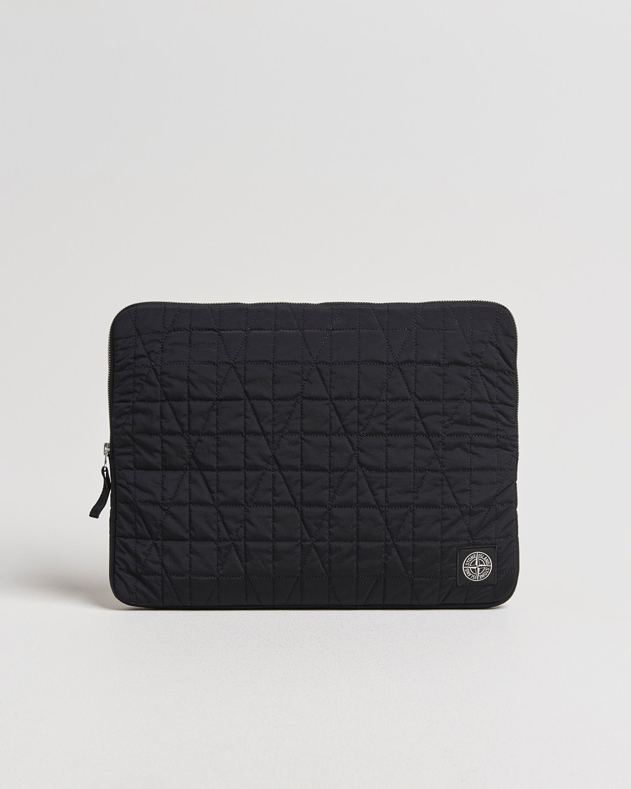 Uomini | Borse | Stone Island | Quilted Nylon Metal Laptop Case Black
