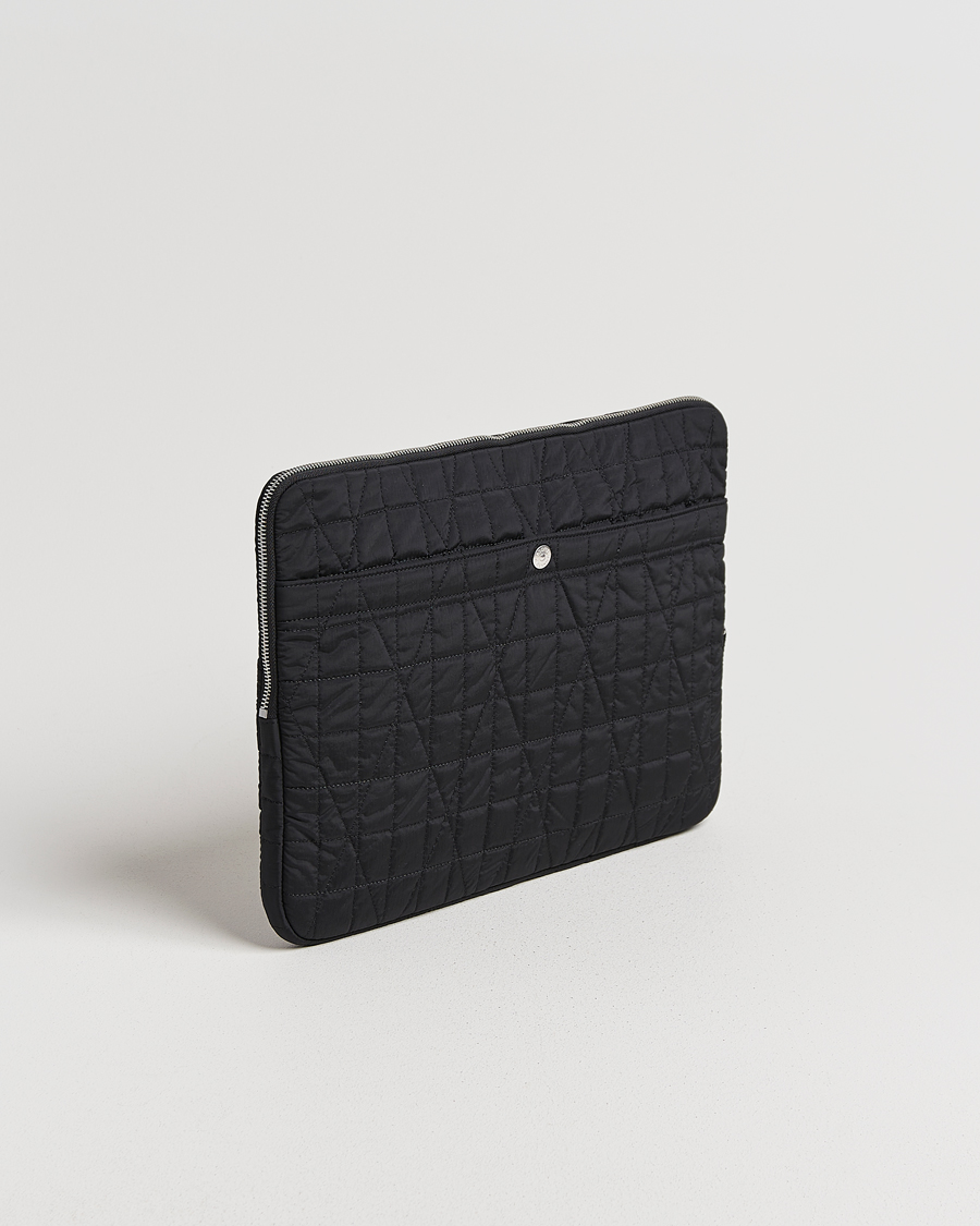 Uomini | Borse | Stone Island | Quilted Nylon Metal Laptop Case Black