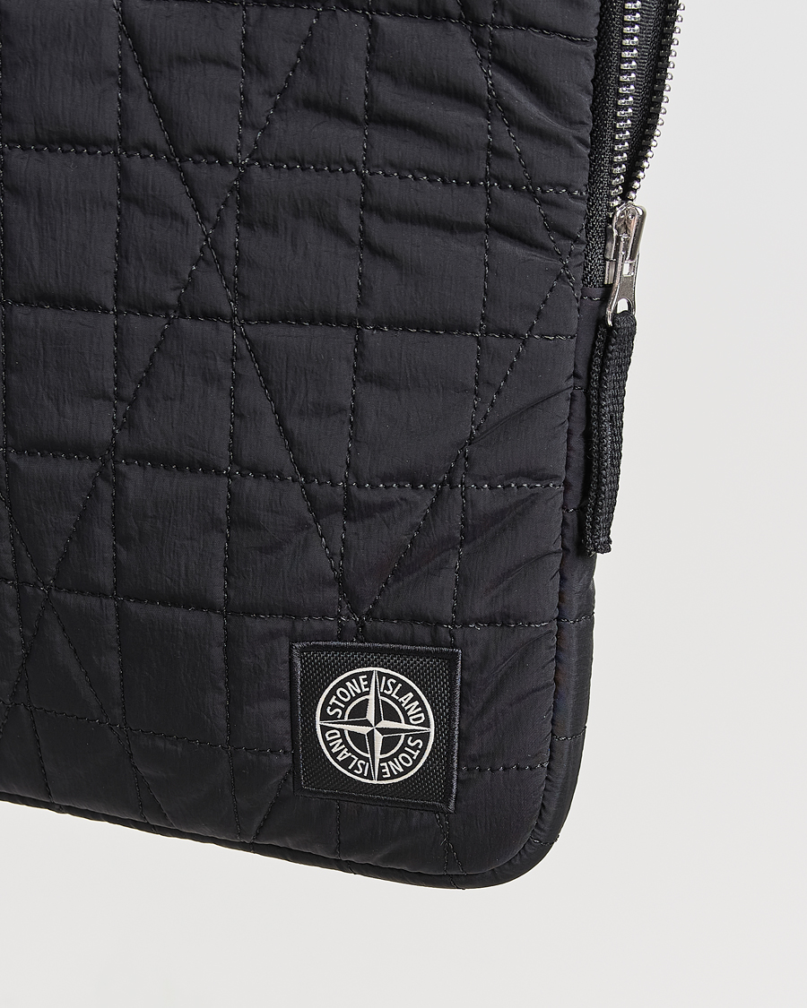Uomini | Borse | Stone Island | Quilted Nylon Metal Laptop Case Black