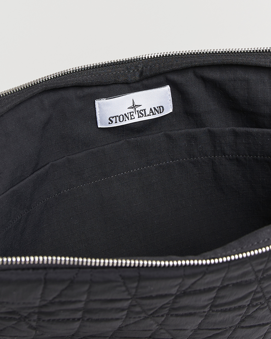Uomini | Borse | Stone Island | Quilted Nylon Metal Laptop Case Black