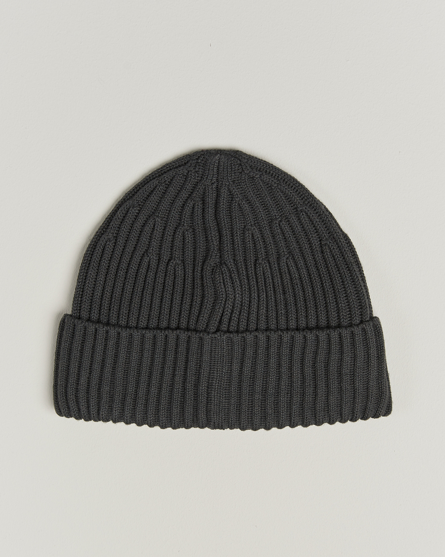 Uomini | Stone Island Full Rib Wool Beanie Lead Grey | Stone Island | Full Rib Wool Beanie Lead Grey