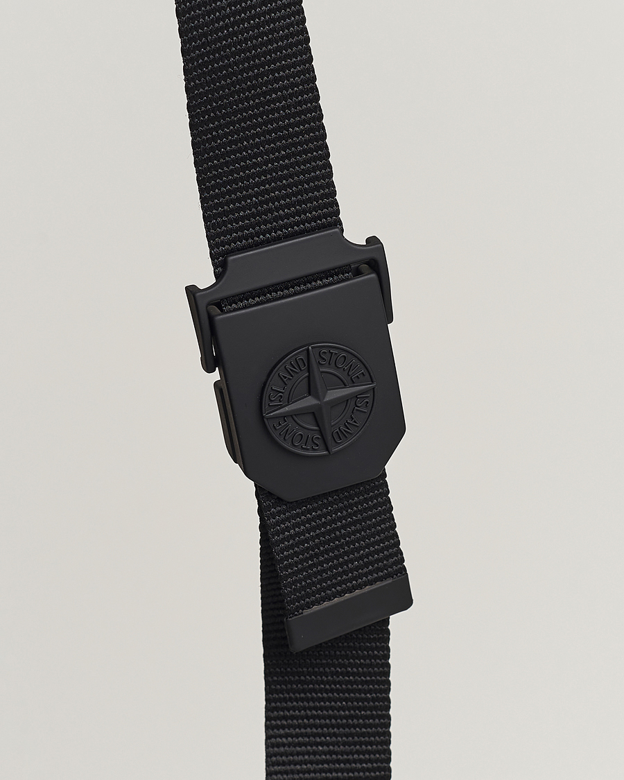 Uomini | Stone Island Textile Belt Black | Stone Island | Textile Belt Black