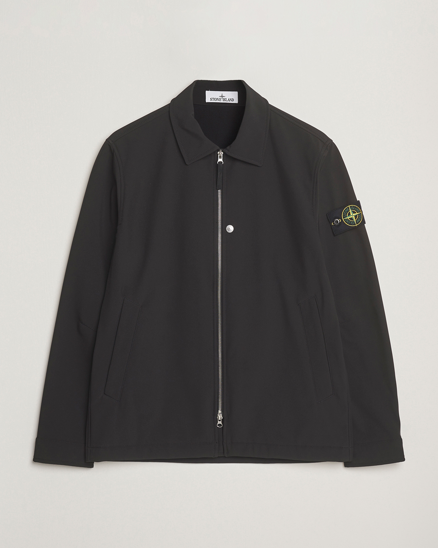 Uomini | Giacche | Stone Island | Soft Shell Shirt Jacket Black
