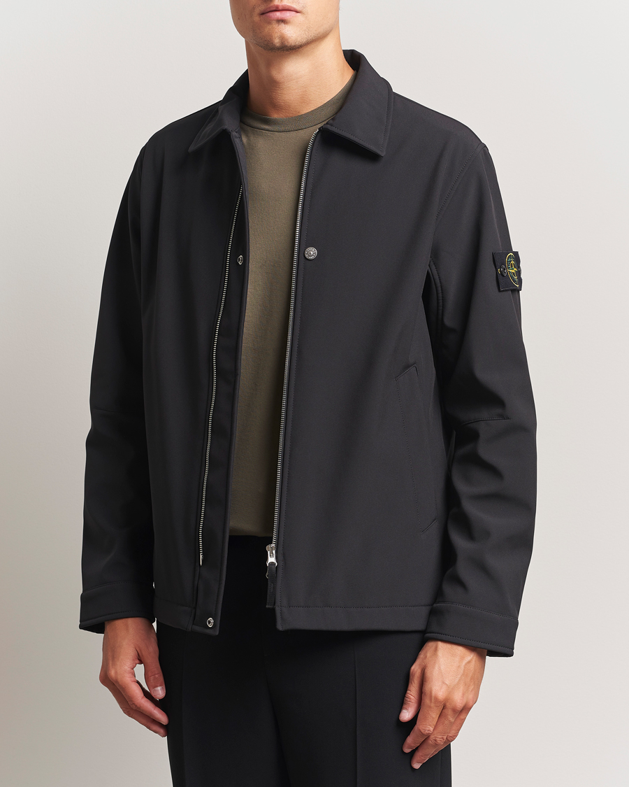 Uomini | Giacche | Stone Island | Soft Shell Shirt Jacket Black