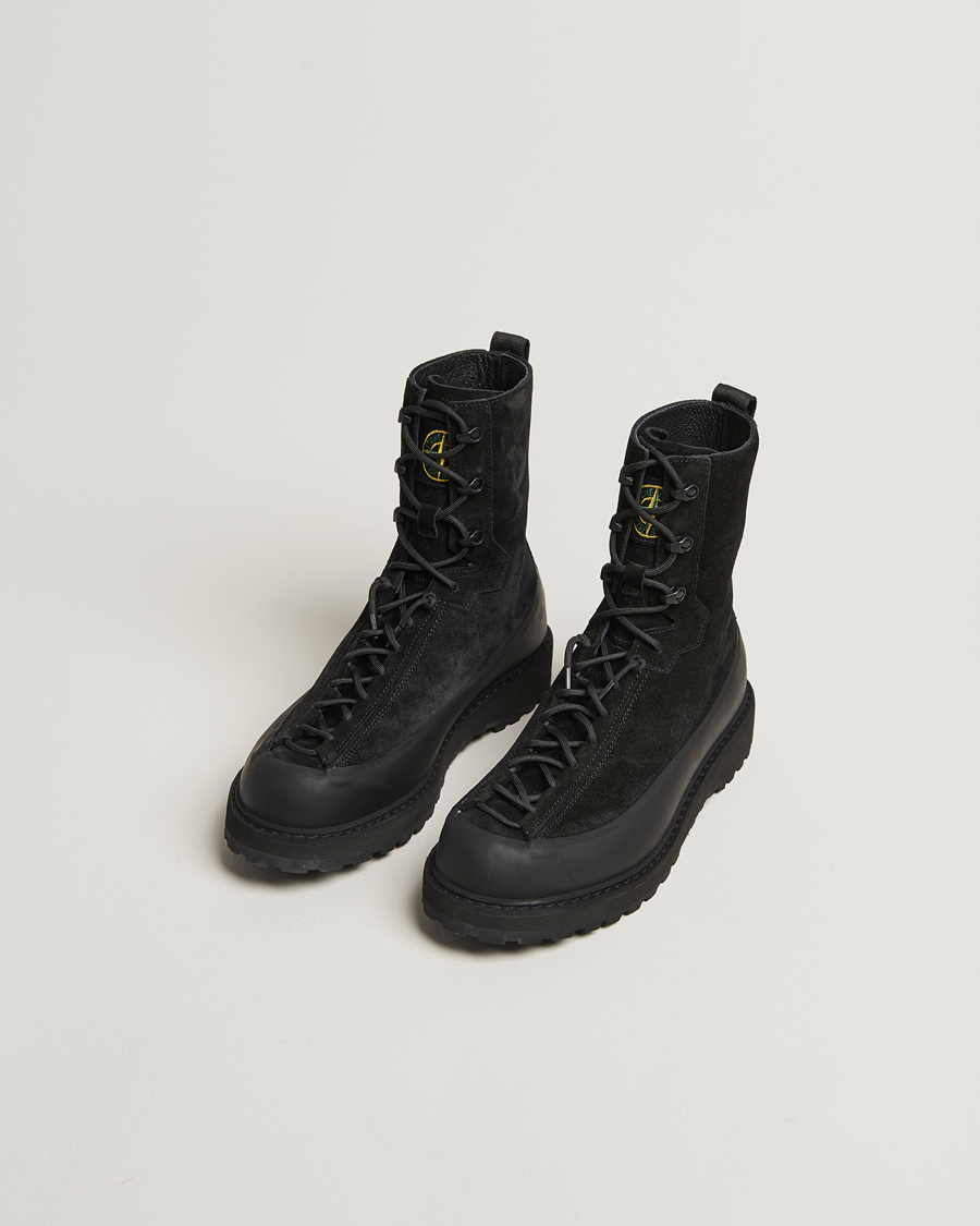 Uomini | Stivali | Stone Island | Suede Hiking Boots Black